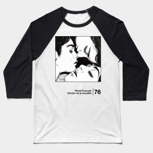 Michel Foucault - Minimal Style Graphic Artwork Baseball T-Shirt